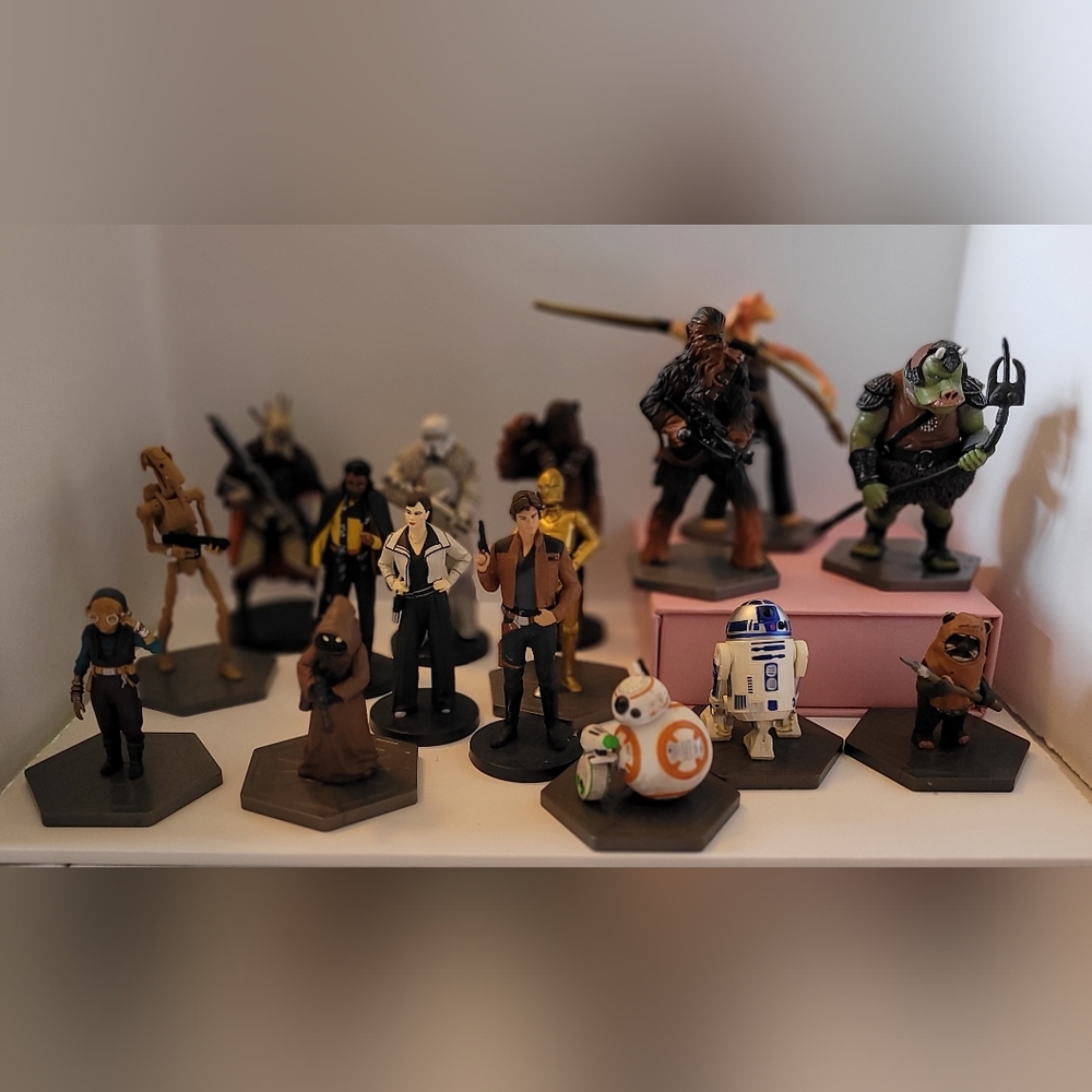 16 Qty Disney Star Wars Story Figurine Collection Loose, Plastic, 2"-4.25"